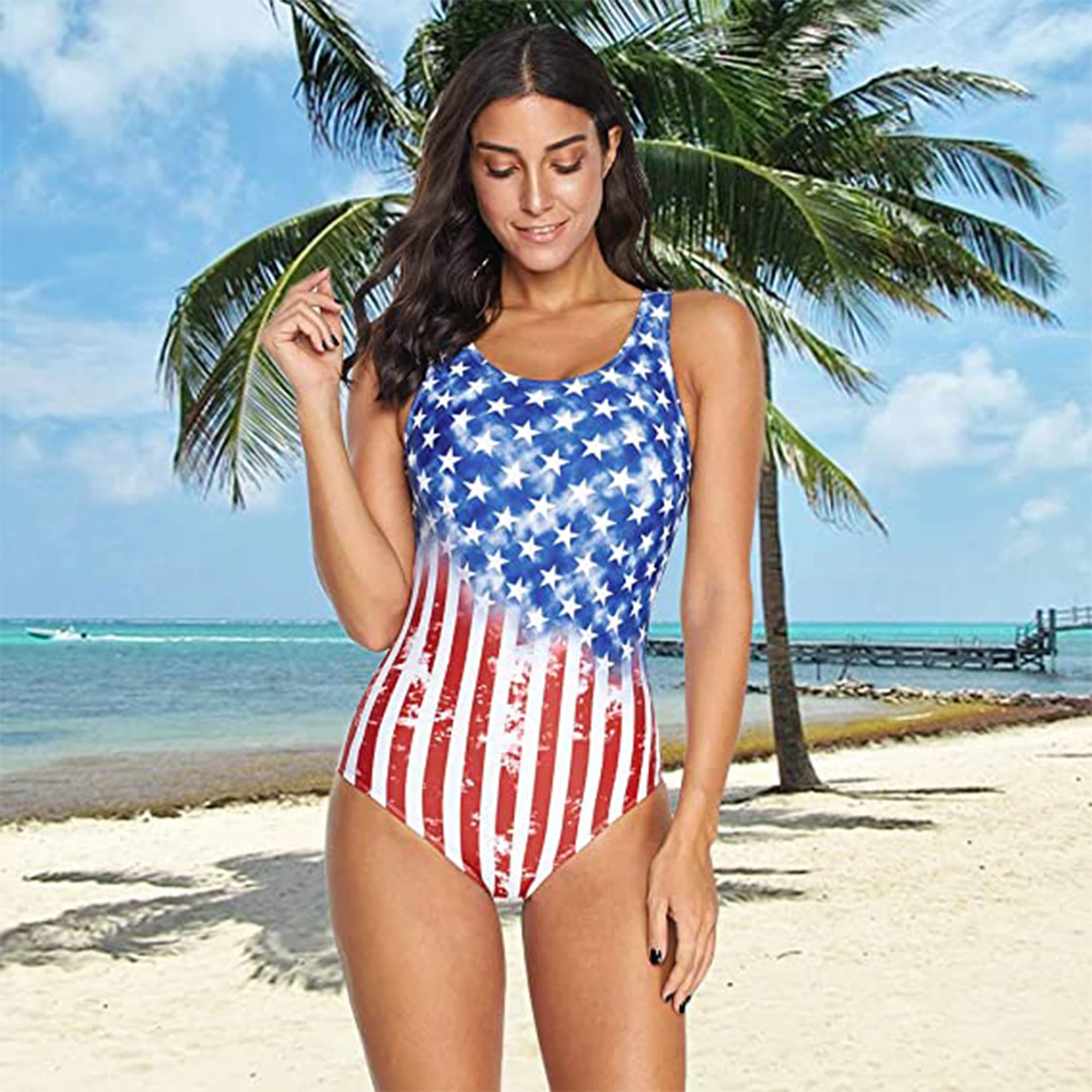 

Chunky Dunky Women's Crisscross One Piece Swimsuit Athletic Training Swimwear Vintage Bathing Suit