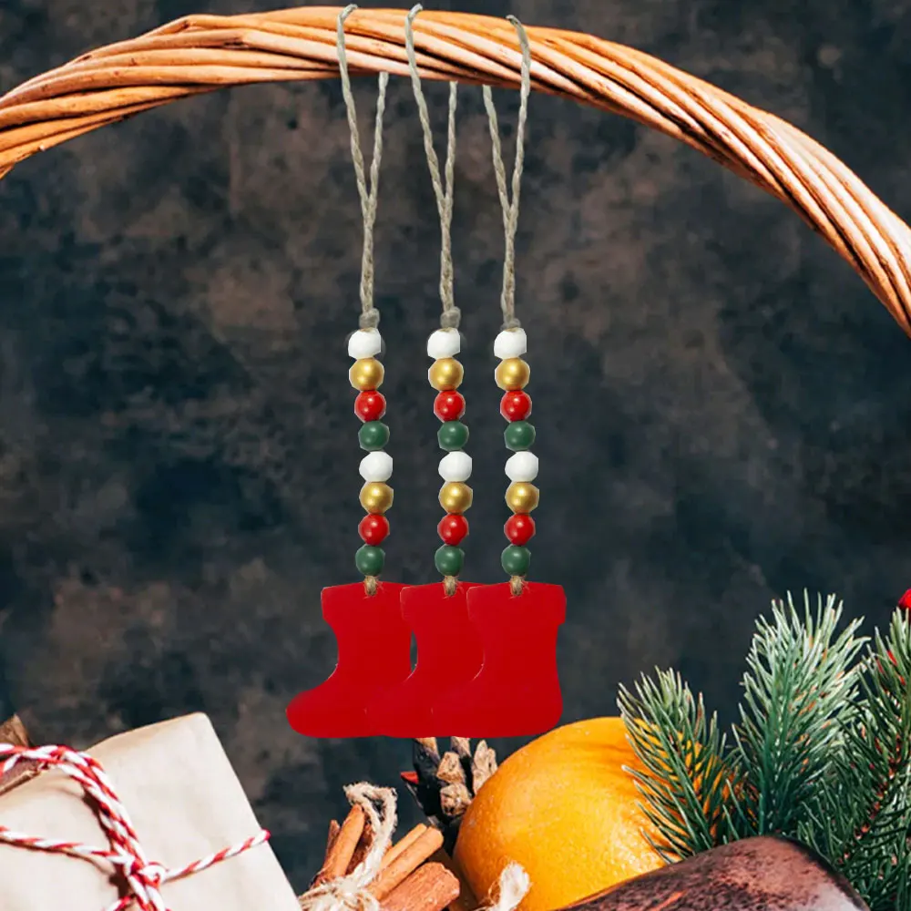

3Pcs/Set DIY Christmas New Beads String and Wooden Bead Garland Festival Handmade Custom Party Home Decor Christmas Decoration