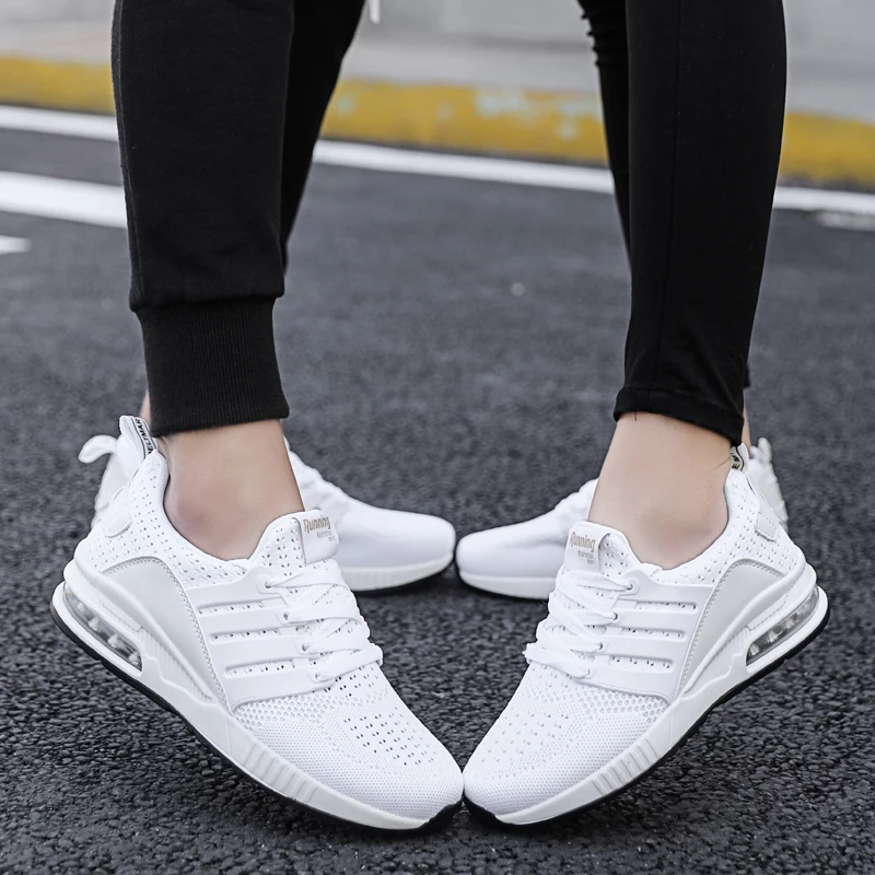 

Running Shoes Breathable Unisex Air Cushion Woman Sports Shoes Brand 2020 New Mesh Lace-up Outdoor Sneakers Brand Fitness Shoes