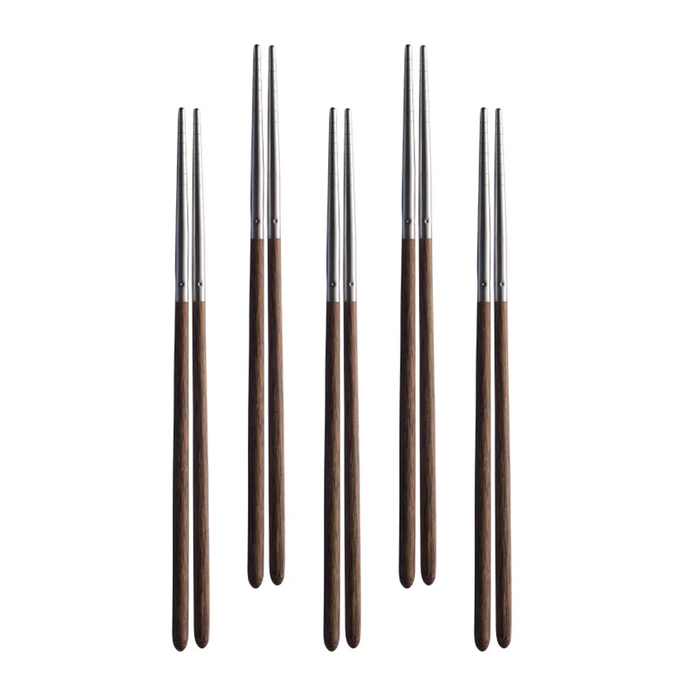 

Chopsticks Chopstick Japanese Metal Kitchen Frying Cooking Steel Wooden Stainless Pot Hot Non Practice Handmade Set Korean