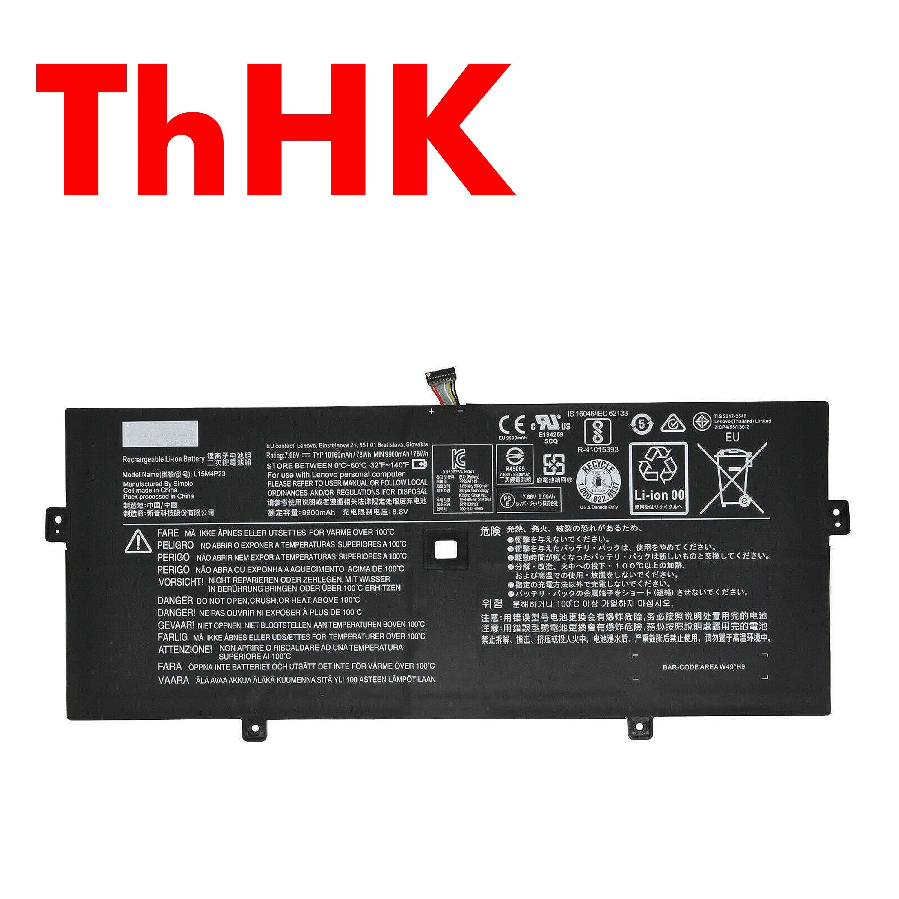 Оригинальный аккумулятор L15M4P21 L15C4P22 L15M4P23 78Wh для Lenovo Yoga 5 Pro 910 910-13IKB 80VF - купить по