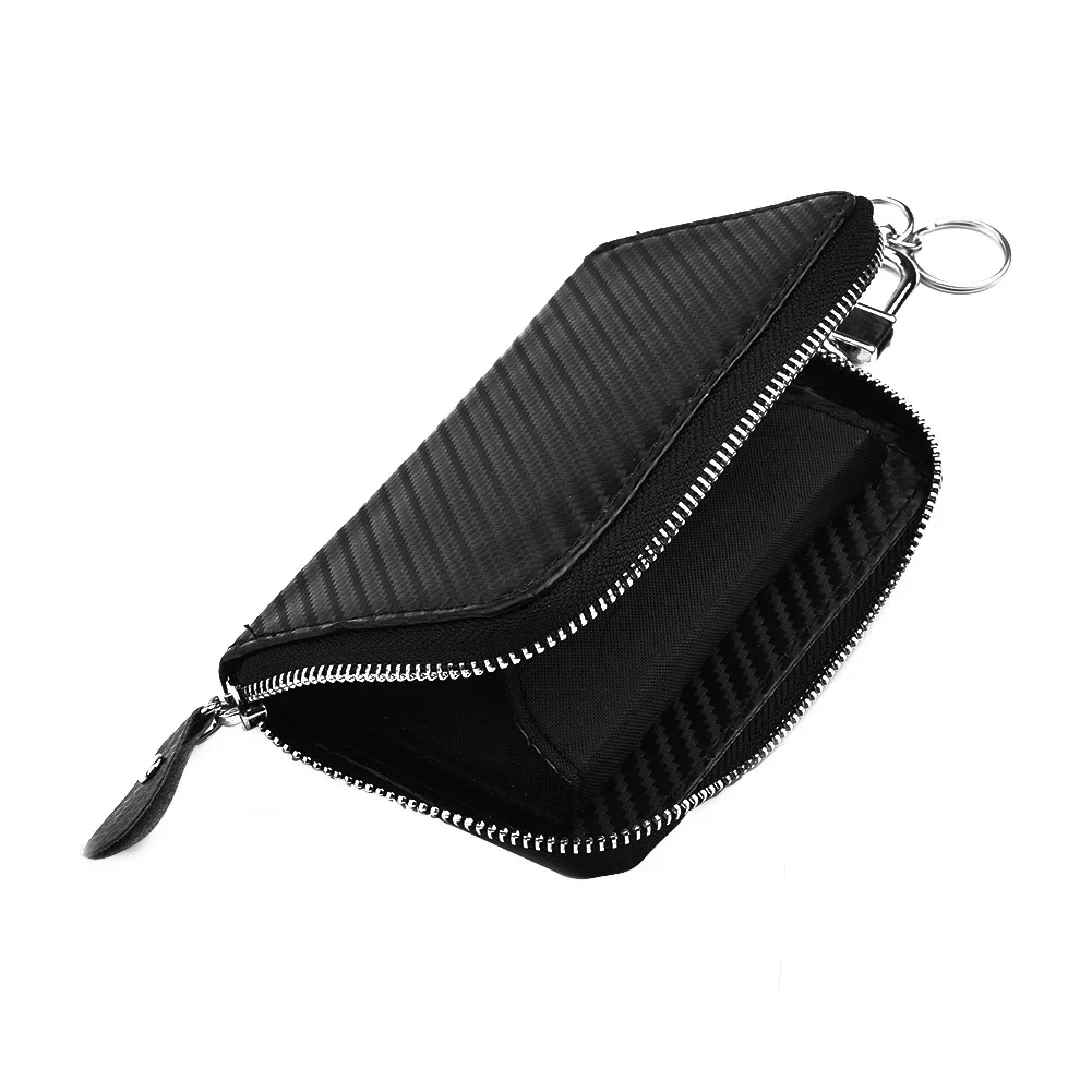 

1X Car Key Case RFID Signal Blocker Case Faraday Cage Fob Pouch Keyless Blocking Bag 10x6.5x3cm High Quality PU Leather Parts