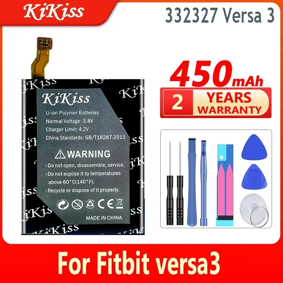Новая батарея KiKiss LSSP 281324 AB для Fitbit versa3 versa 3/для Sense 352325 Обратная зарядка HR 031420