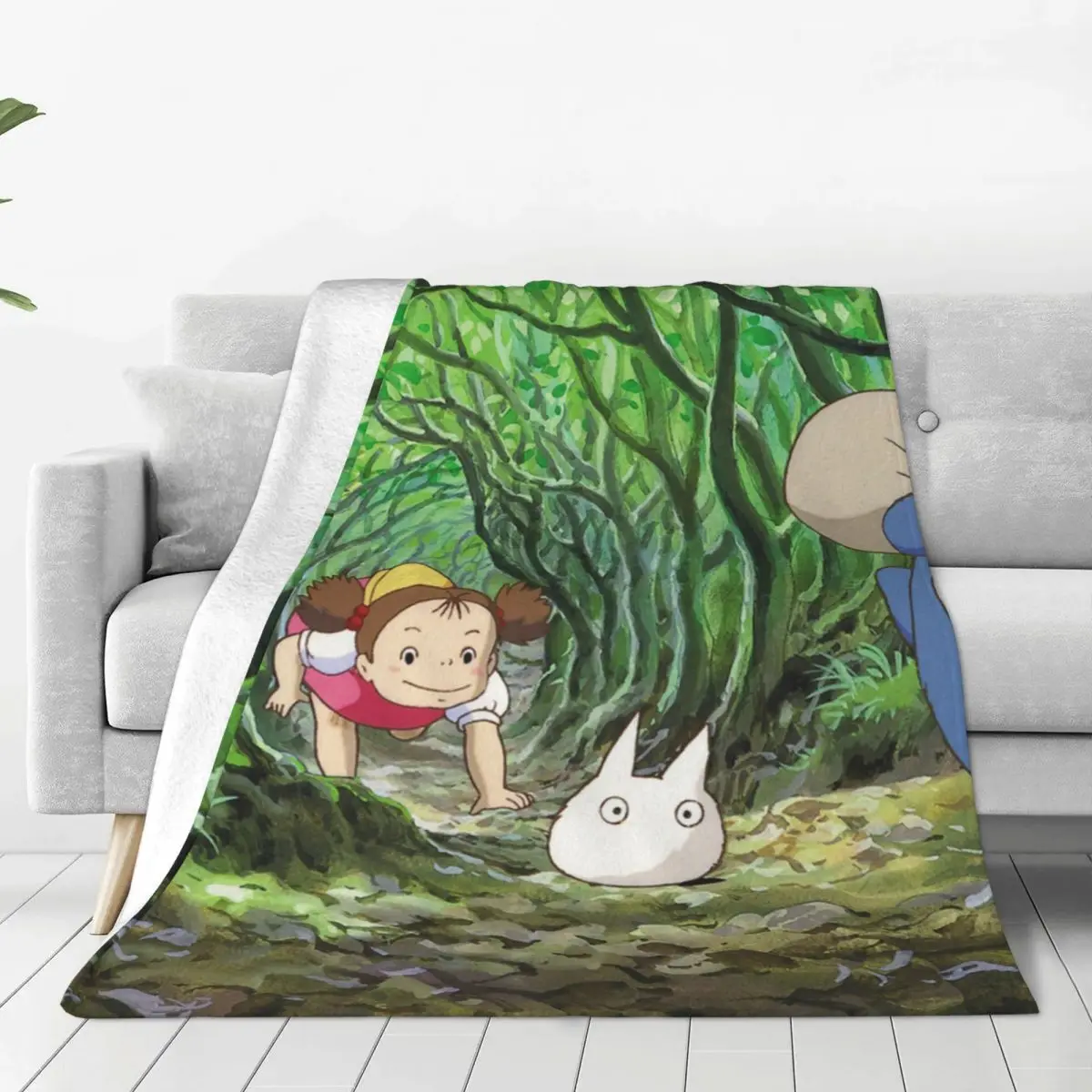 Mei Chibi And Chuu одеяло Totoro в лесу флисовое автомобильное супер мягкое Дешевое смешное