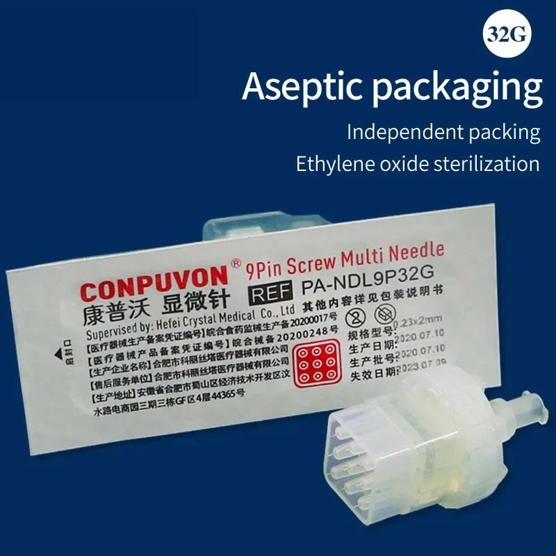 

Disposable Medical Beauty Nine Needle Crystal Multi Needle 32G Sterile Independent Packaging 0 ~ 2mm Adjustable Micro Injection