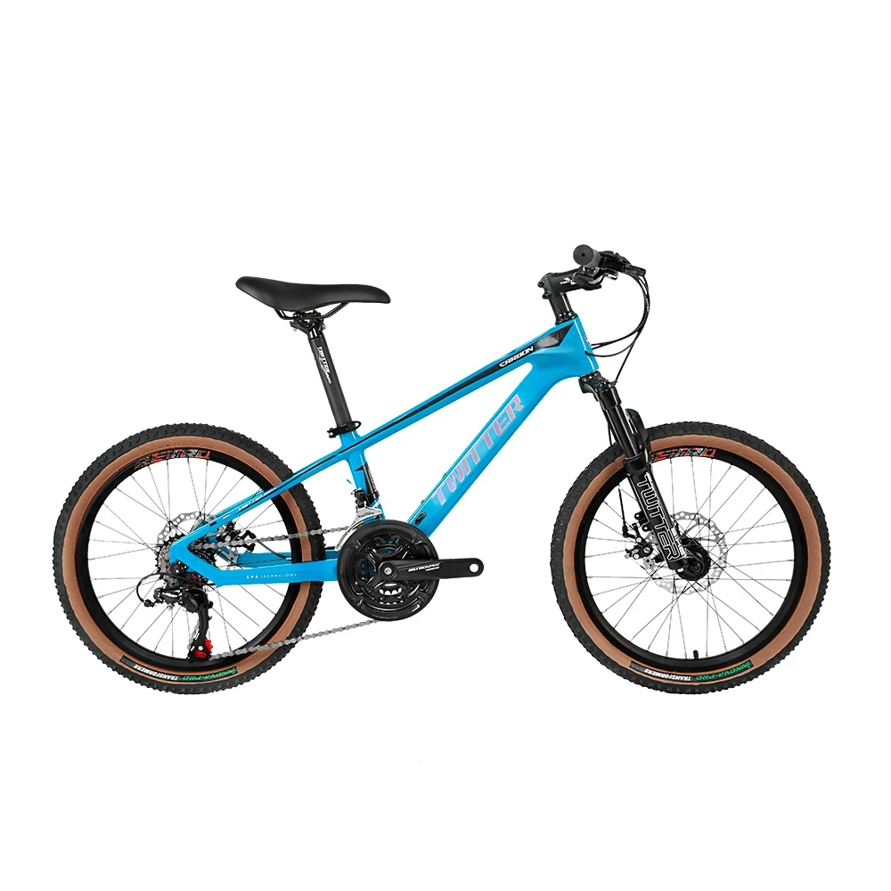 Купи TWITTER Carbon Fiber Bike KID20 EF500-24S Disc Brake 20Inch Lightweight Kids Bike mtb mini bicycle frame bicicletas велосипед за 53,940 рублей в магазине AliExpress