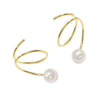 1 pair earrings exquisite charming earring studs metal pearl earrings jewelry pearl stud earrings pearl ear rings