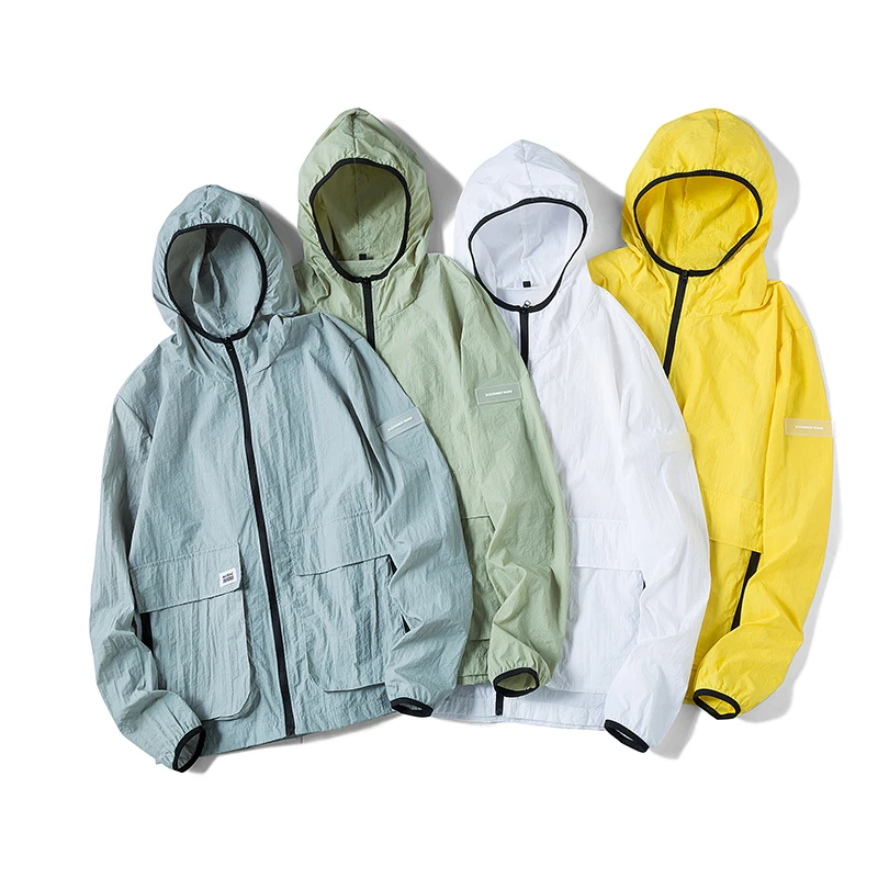 Мужская Летняя модная ультратонкая дышащая быстросохнущая ветровка для пар