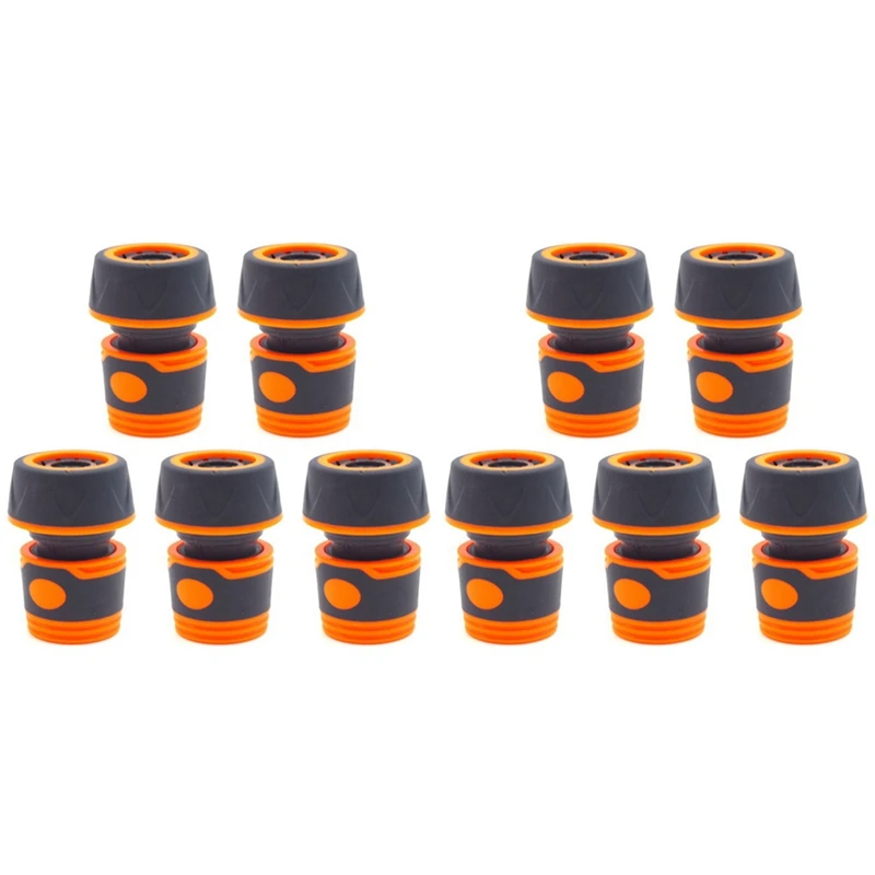 

New-10PCS Car Wash Hose Connector, Waterstop Connector For 3/4 Inch Hose Garden Lawn Irrigation Fittings Pipe Adapters