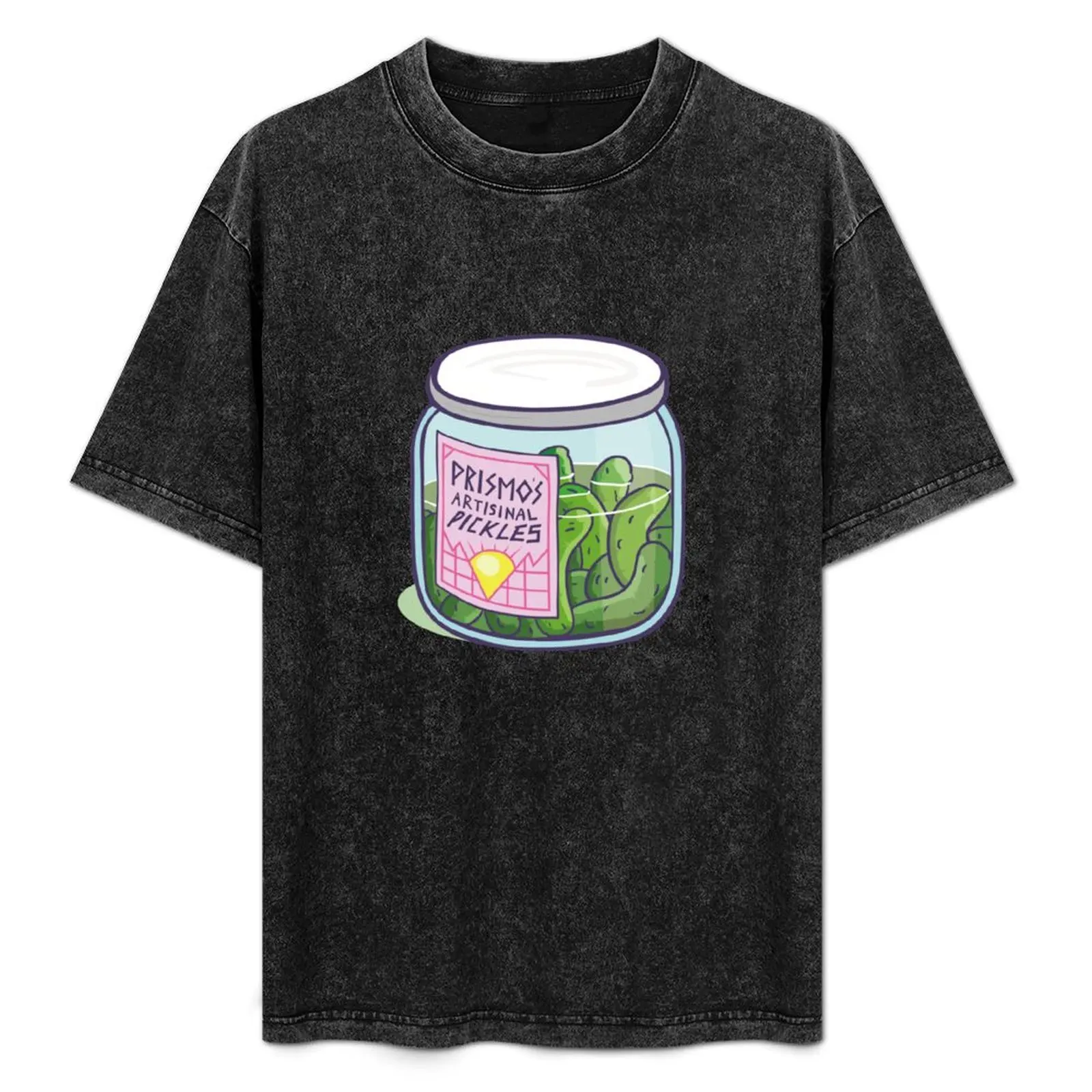 Фото Футболка Prismo's Pickles, повседневная рубашка с короткими рукавами и простым дизайном №1
