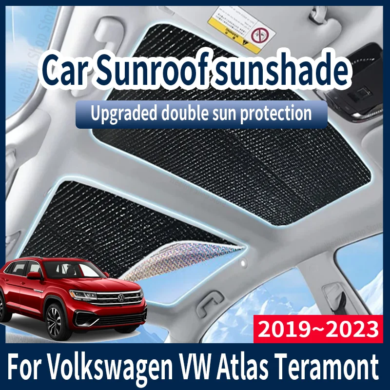 Фото Для Volkswagen VW Atlas Teramont CA1 2019 ~ 2023 MK1 автомобильные солнцезащитные козырьки, автомобильный люк на крыше, солнцезащитный козырек, защита от УФ-лучей, аксессуары №1