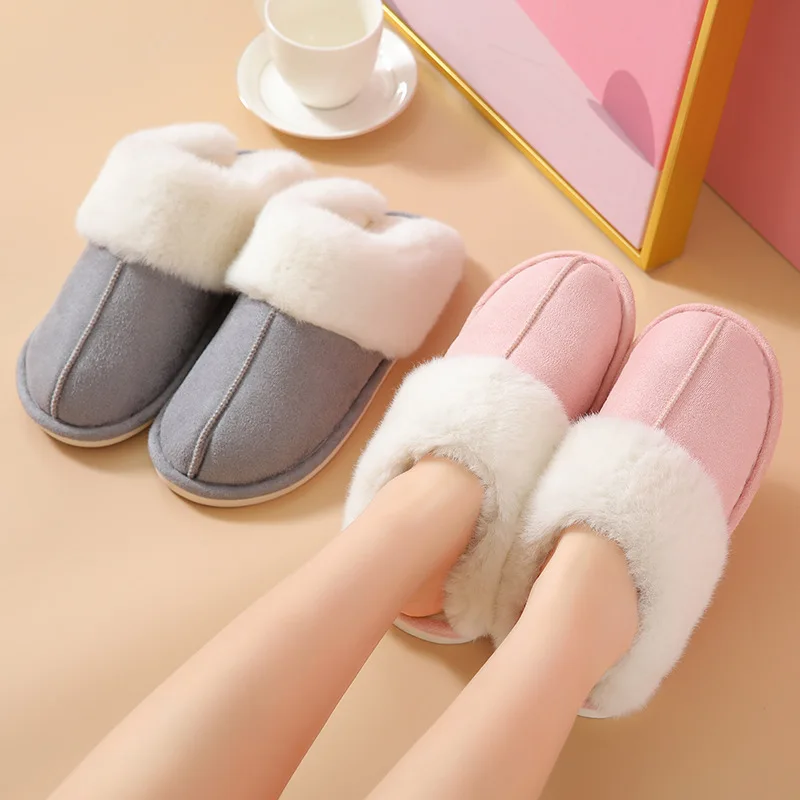 2022 Winter Strange Things Cotton Slippers Women Design Cute Funny Warm Ladies' Slides Indoor Soft Plush Unisex Platform Shoes
