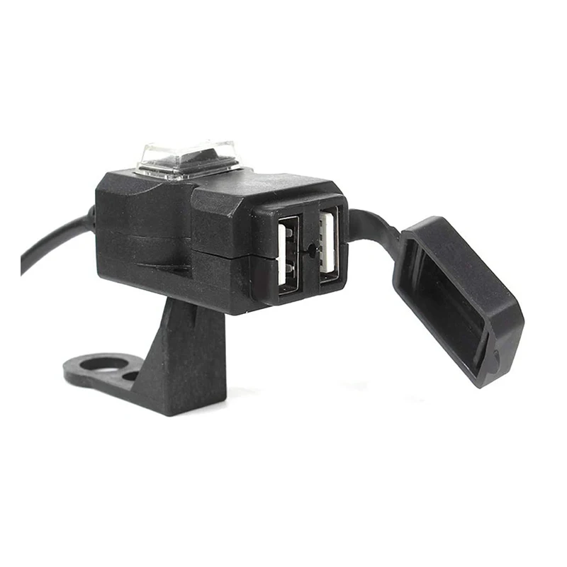 

Motocycle Waterproof Dual USB Charger Socket with Switch Mobile Phone Charger
