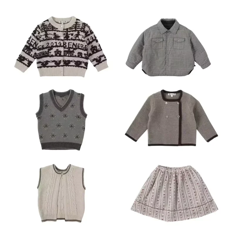 Предварительная продажа (отправка в октябре) 2024 Осенняя детская одежда BEN жилет