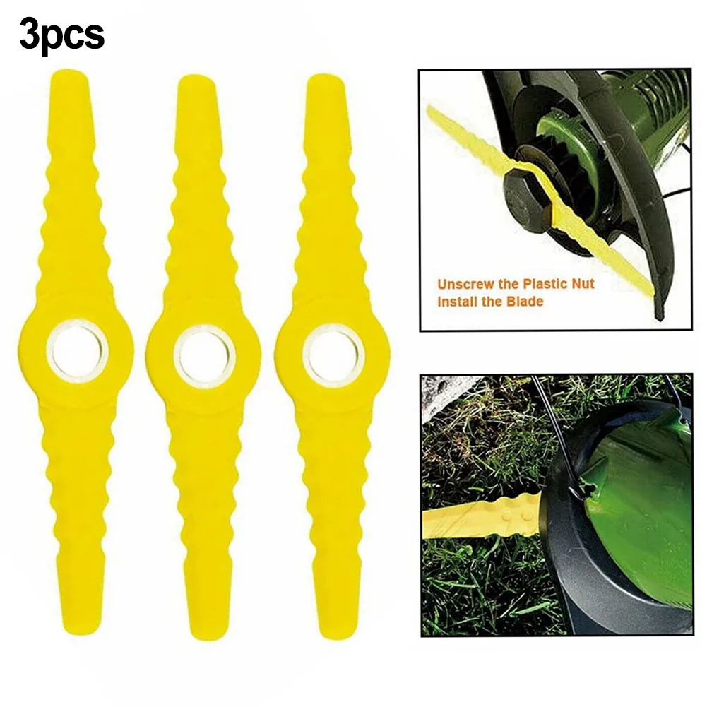 

3pcs Grass Trimmer Plastic Blade Brush Cutter Head Blades Fits SB600E SB601E SB602E Electric Trimmer Edger String Trimmer Part