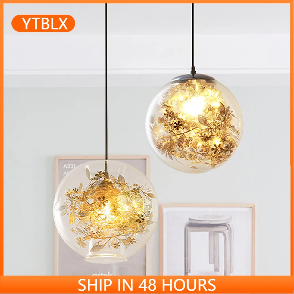 

Nordic Modern Simple Dining Room Pendant Lamp Creative Art Living Room Restaurant Fixtures Bedroom Study Bar Glass Hanging Light
