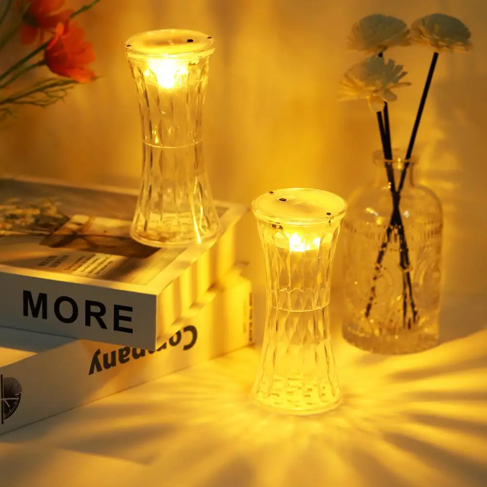

Night Light High Durability Faux Crystal Lamp Non-Slip Desktop Lamp LED Light Decor