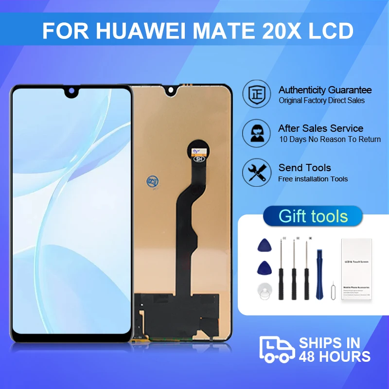 

1Pcs 7.2 Inch Display For Huawei Mate 20X LCD Touch Screen Digitizer EVR-L29 EVR-AL00 TL00 Assembly Free Shipping With Tools
