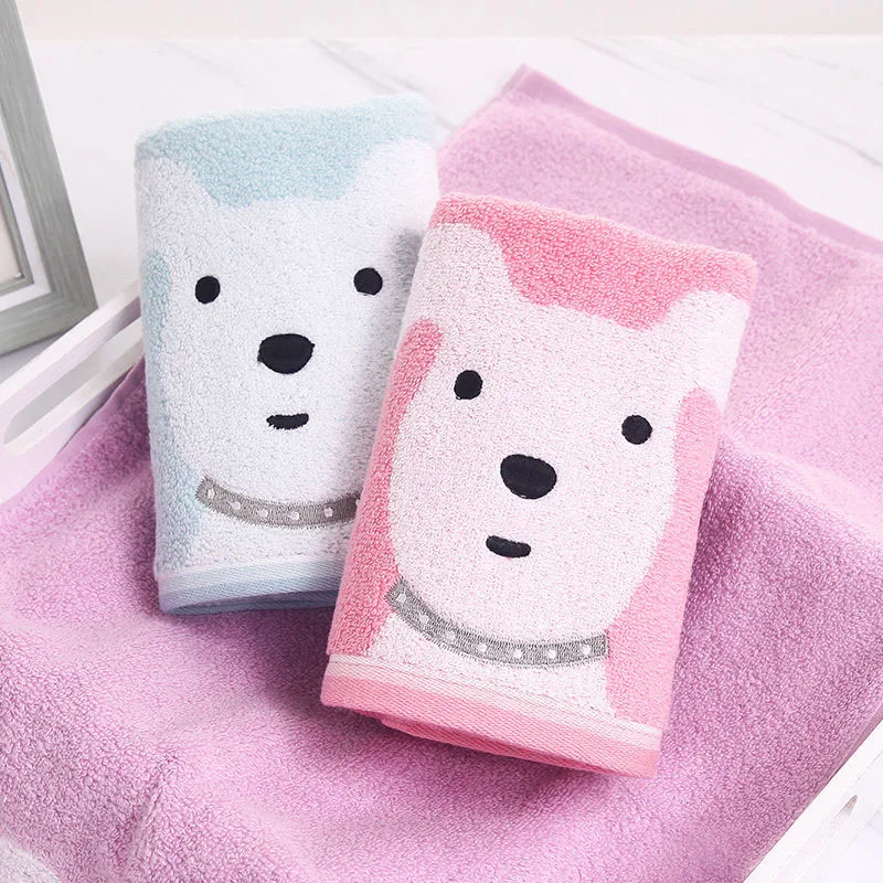 2024 2 шт. Miniso мультяшное полотенце с вышивкой для собаки милая пара хлопковое