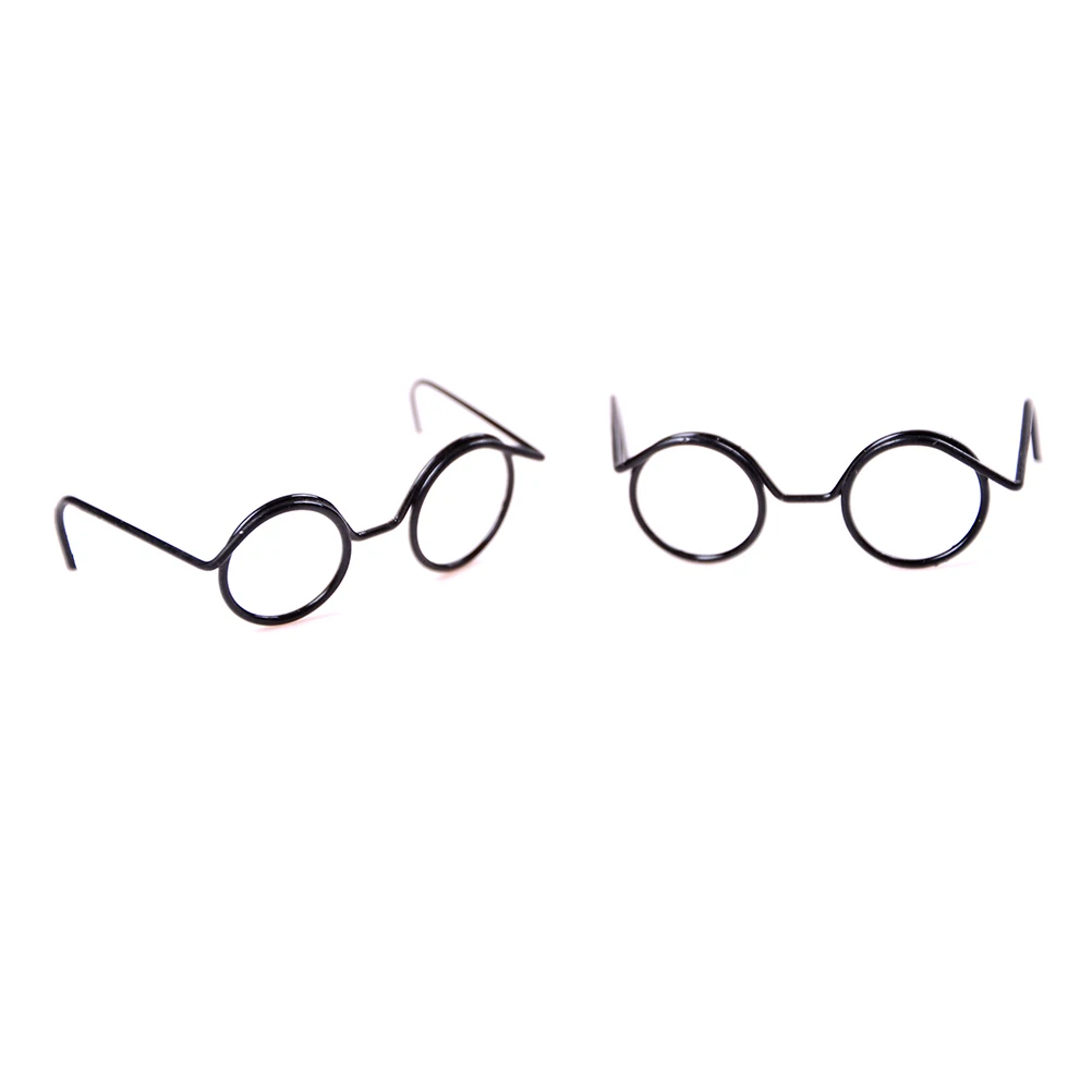 

Great Collection 2PCS Fashion Round Frame Lensless Retro Cool Doll Glasses For BJD Doll 1/6 30cm
