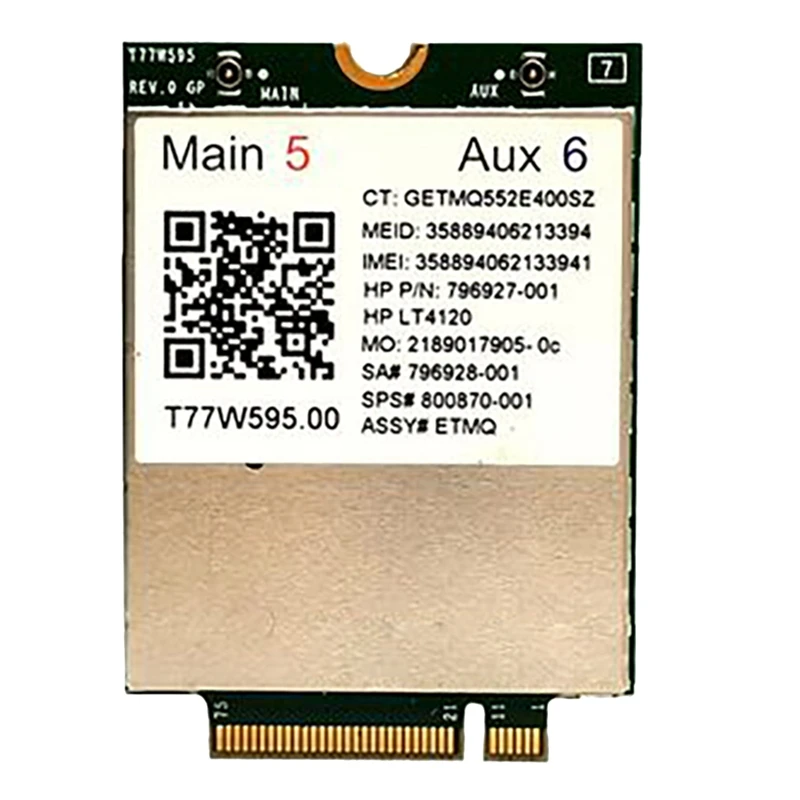 

T77W595 4G карта LTE модуль LT4120 796928-001 MDM9625 для HP Probook/Elitebook 820 840 850 G2 G3 4G Модуль Сетевая карта