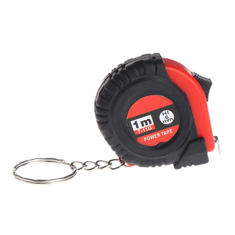 

Mini Tape Measure With for KEY Chain Plastic Portable 1m Retractable Ruler for c