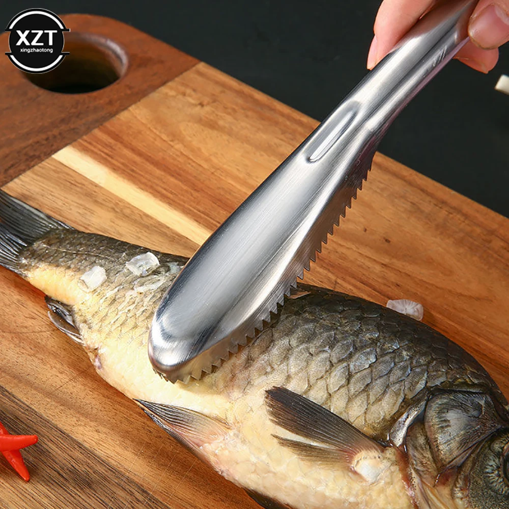 

Stainless Steel Fish Skin Brush Scraping Fishing Scale Brush Graters Fast Remove Fish Knife Cleaning Peeler Scalers Scraper Tool