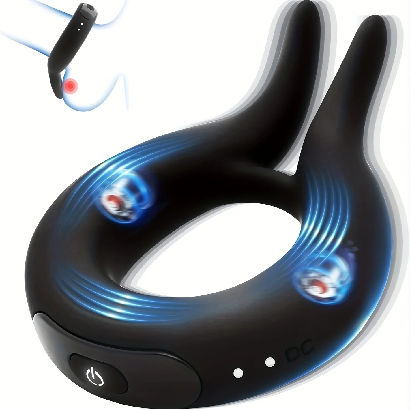 Силиконовое секс-кольцо с ракетным енотом для мужчин вибрирующее кольцо пениса