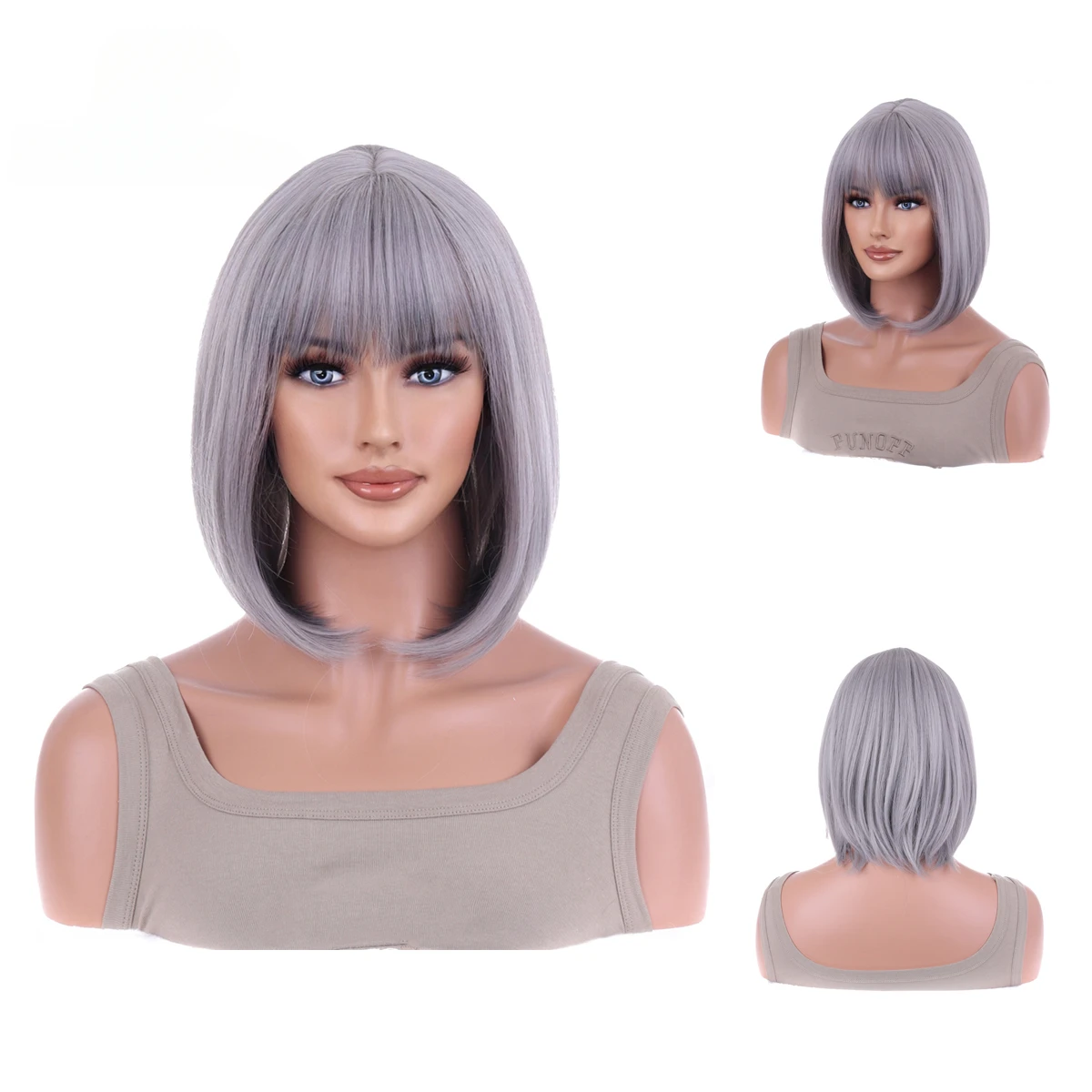 Парик из синтетического термостойкого волокна с волнистыми искусственными