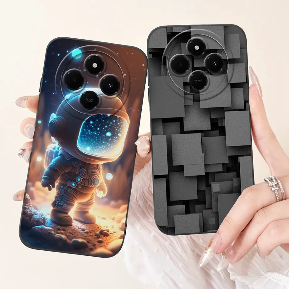 Фото Для Xiaomi Redmi 14c Чехол Мягкие силиконовые чехлы на заднюю панель Panda Marble Draagon Cat Astronaut Чехол для телефона Xiaomi 14 Pro 14t Pro Capa №4