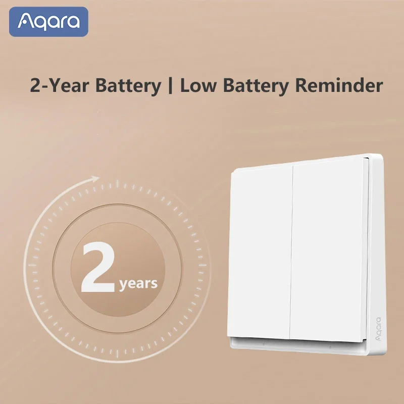 Фото Беспроводной умный настенный переключатель Aqara E1 ZigBee 3,0, настенный переключатель с дистанционным управлением, кнопка включения света для приложения Mihome HomeKit №4