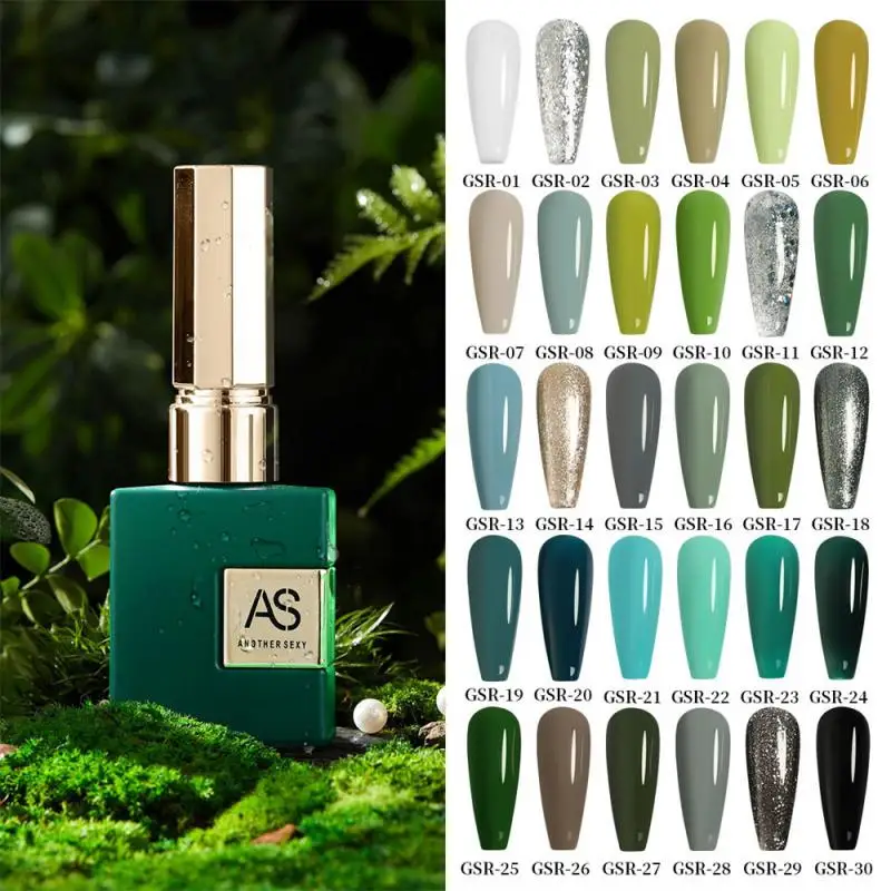 

15ml AS Gel Nail Polish Green Series Whitening Enhancement 30 Green Bottle Series Venalisa Semi-permanent Uv Varnish