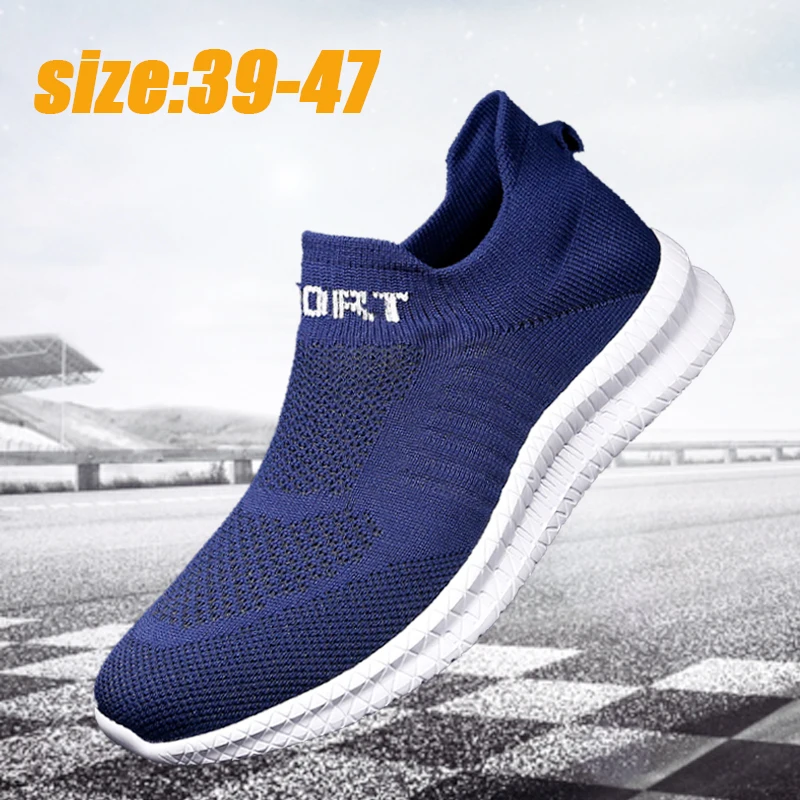 2022 Original Socks Shoes for Men Casual Sneakers Mesh Breathable Tennis Fashion Slip on Flats Men's Loafers Shoes Free Shipping