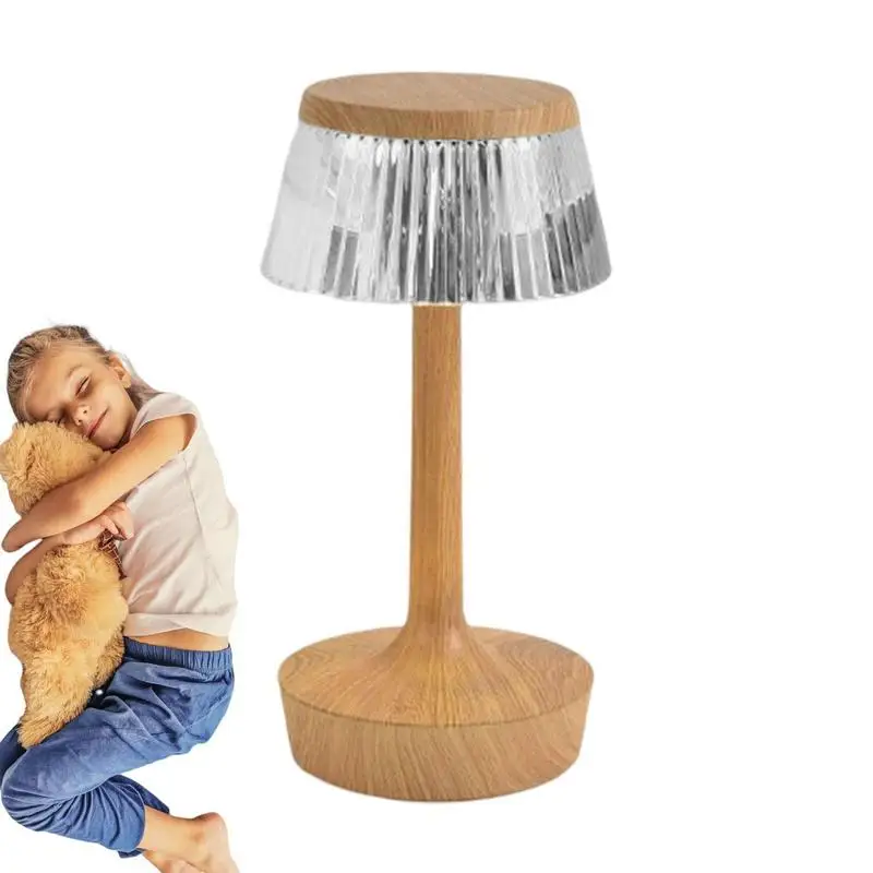 

Прикроватный светильник с кристаллами, Настольный акриловый комнатный светильник в виде грибов с сенсорным выключателем, романтичная светодиодсветодиодный лампа для спальни с USB-зарядкой