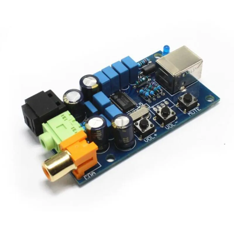 PCM2704 USB decoder / computer sound card with DAC to fiber coaxial volume control | Sensors