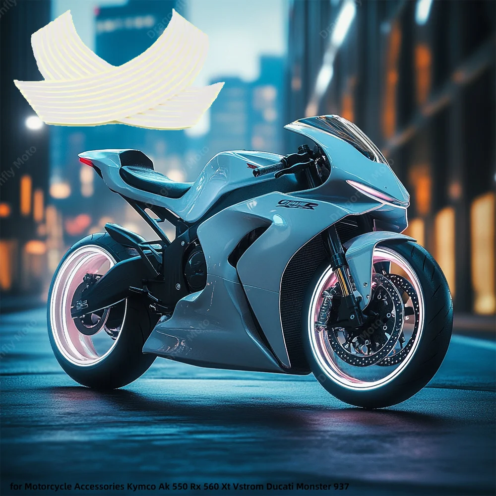 16X Светоотражающая полосатая лента на обод наклейки мотоциклы аксессуары для