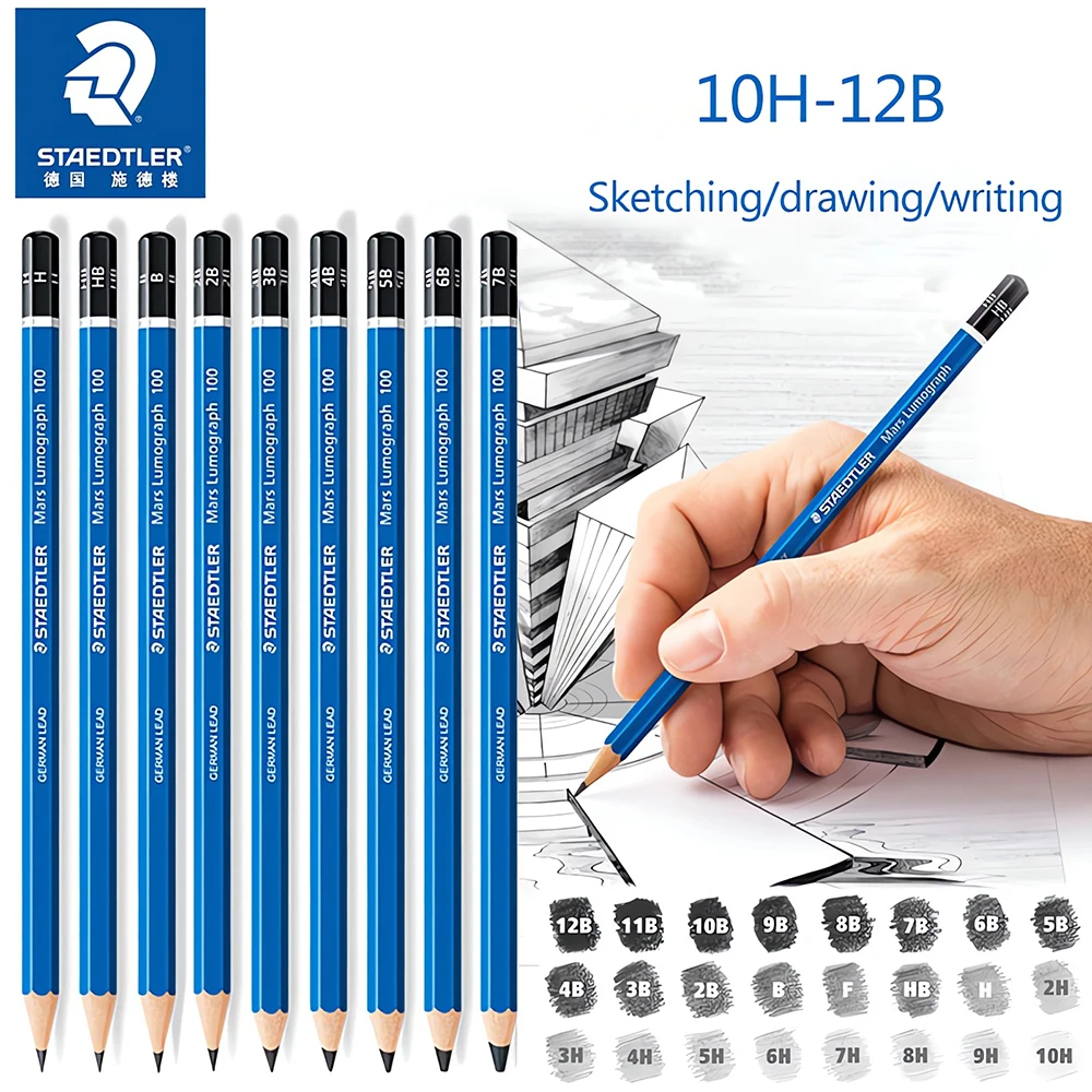 Drawing Sketching Art Supplies Office Accessories Student School Stationery Blue Rod 2h-12b