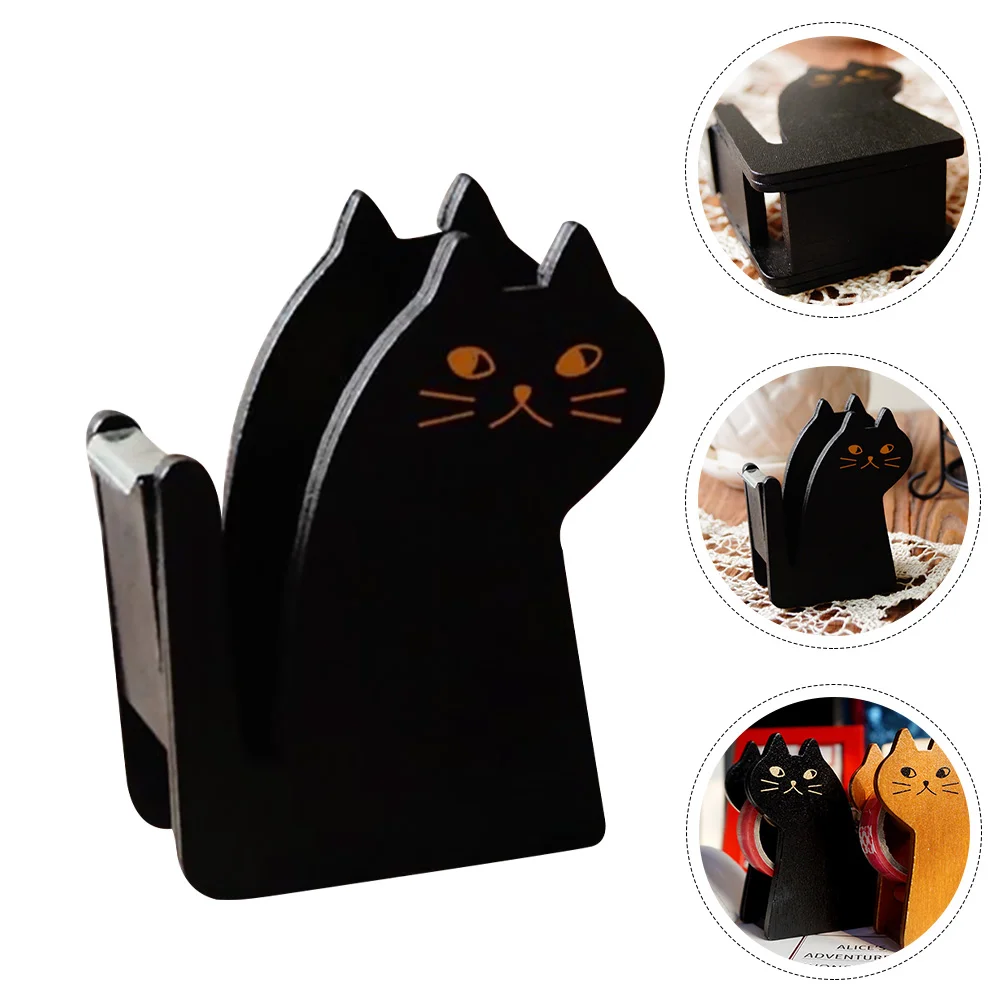 

False Eyelash Tape Dispenser Cat Holder Desk Decorations Office Adorable