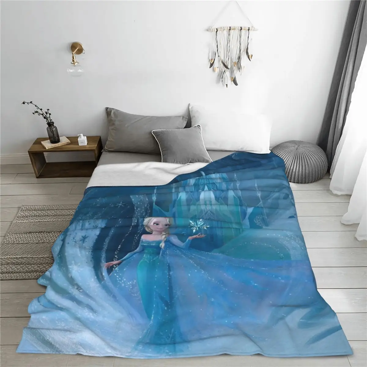 Фланелевое Одеяло Холодное сердце Эльза принцесса мультфильм замок снег