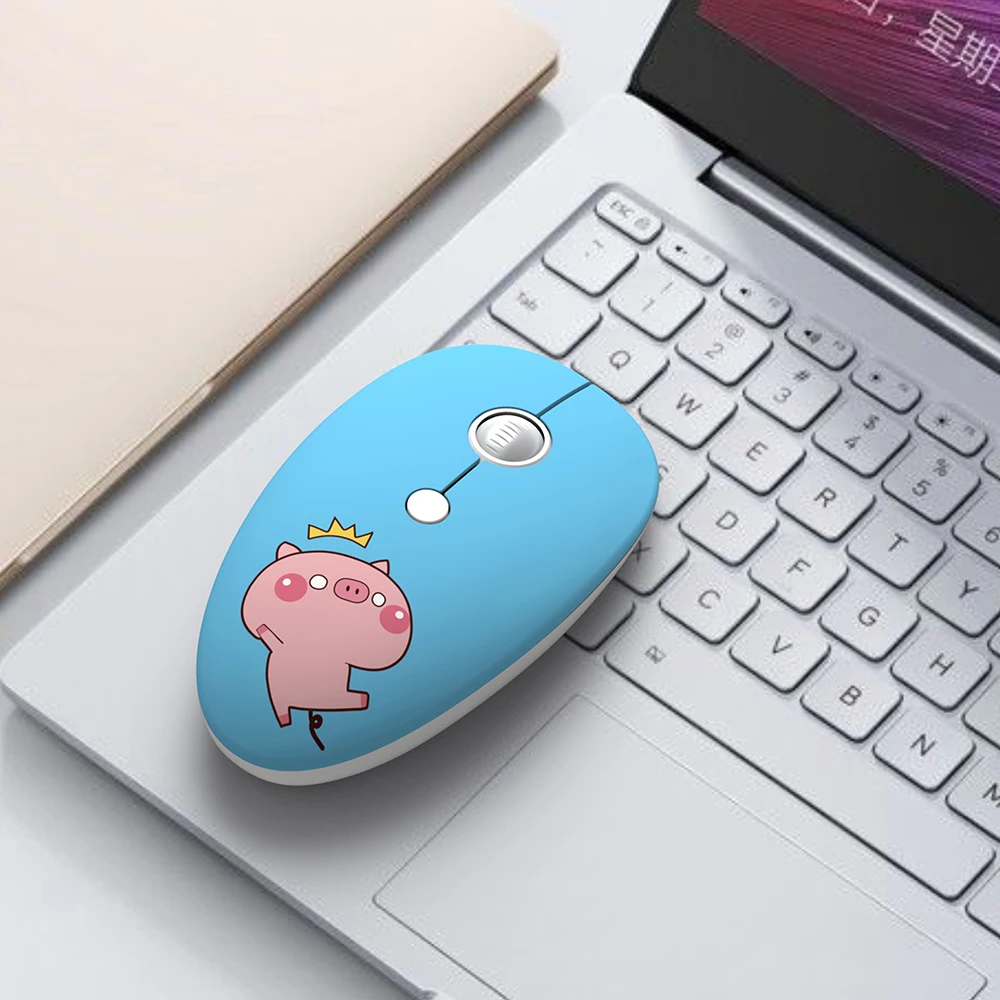 

2.4G Wireless Computer Mouse Cute Cartoon Computer Mice Adjustable DPI Ergonomic USB Mouse Girl Gift for PC Laptop Home Office