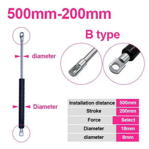 

Стержень 18*8 с газовой пружиной CNMAWAY 50N-500N