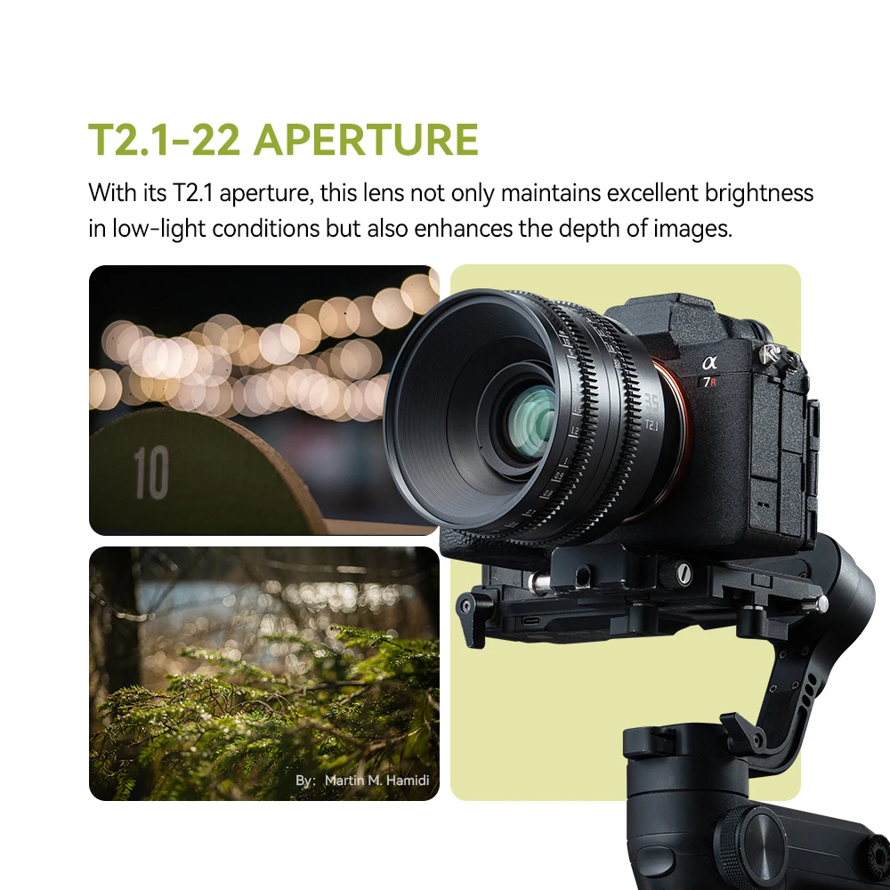 Фото Кинообъектив TTArtisan 35mm T2.1 Dual Bokeh для беззеркальных камер с полнокадровой матрицей, широкоугольный, для Fuji X, Canon RF, Nikon Z, Sony E, Panasonic Mount №4
