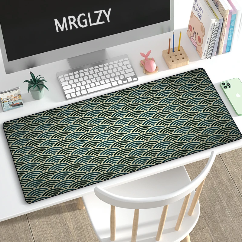 Japanese Style Gaming Mouse Pad Gaming Accessories XXL Giant Waves Large Mousepad Mouse Mat Non-slip Keyboard Carpet Desk Mats