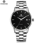 STARKING деловые мужские часы 40 мм мужские механические часы простые с сапфировым стеклом AM0184 2022 календарь ультратонкие механические часы 5Bar