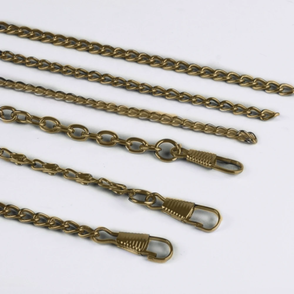 

10pcs Durable Fashion Retro Multi Use Antique Brass Long Metal Easy Install DIY Hooked Replaceable Practical Bag Chain