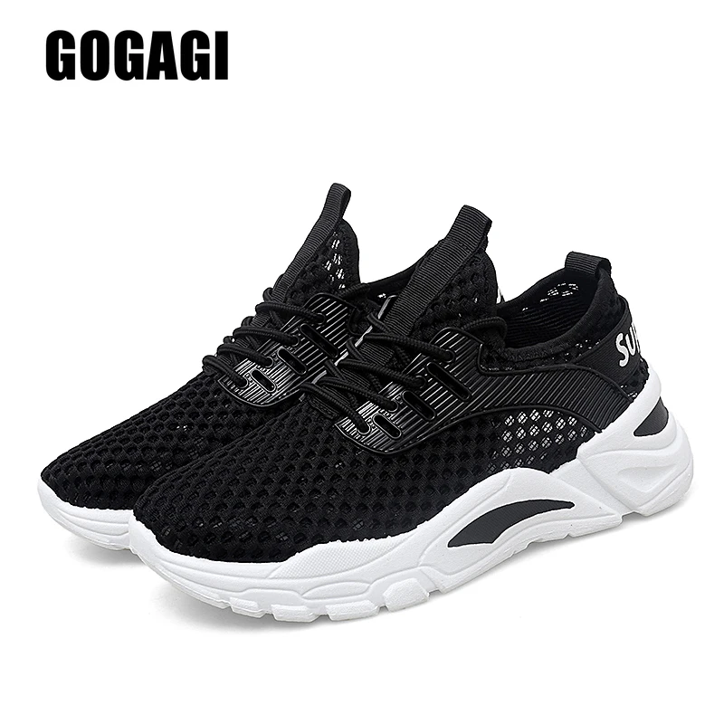 

Кроссовки женские сетчатые с вырезами, дышащие прогулочные туфли, на шнуровке, Повседневная модная обувь для родителей и детей, 32-41, лето