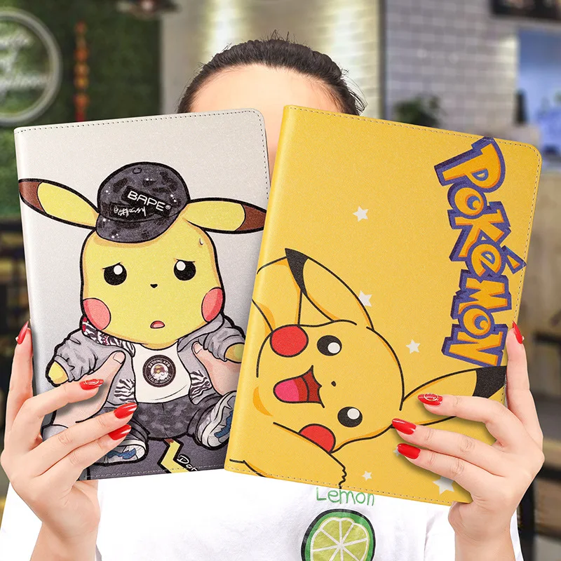 

New Pokemon Anime Surrounding Silicone Cartoon iPad Protector Case Pikachu Cute Tablet Protector Case Birthday Gift