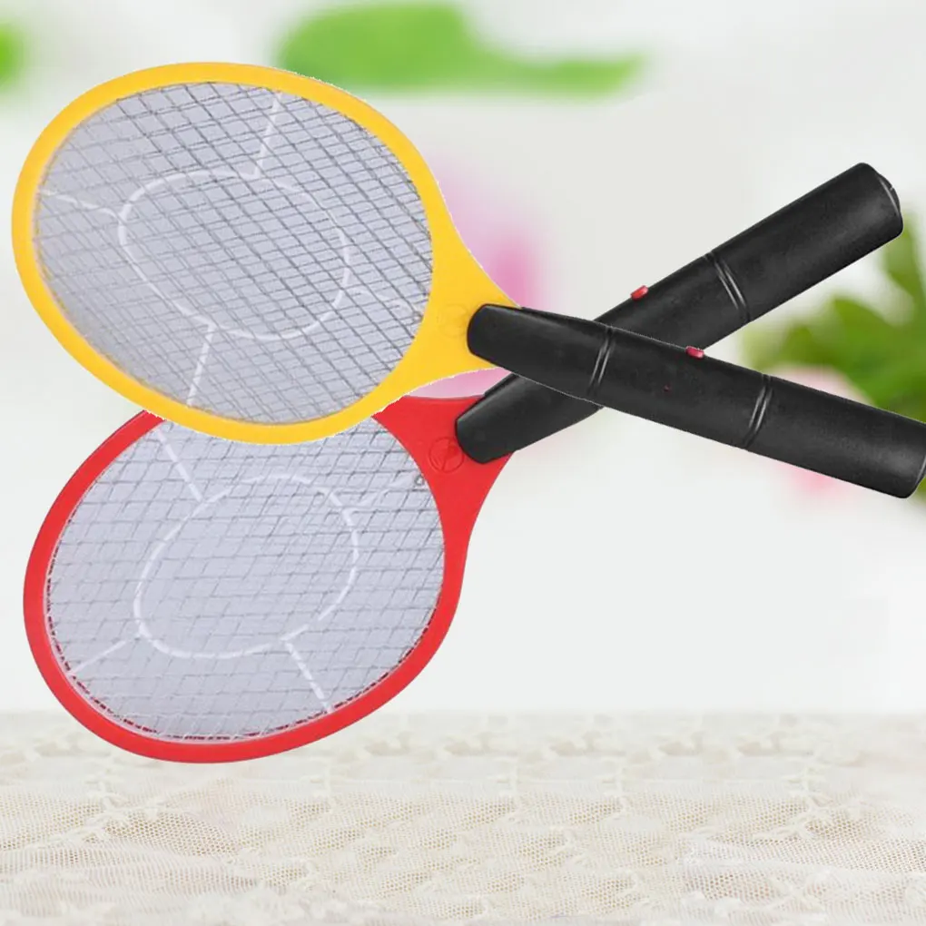 Summer Triple Nets House Attery Power Electric Fly Swatter Electric Pest Repeller Bug Zapper Racket Wireless Long Handle