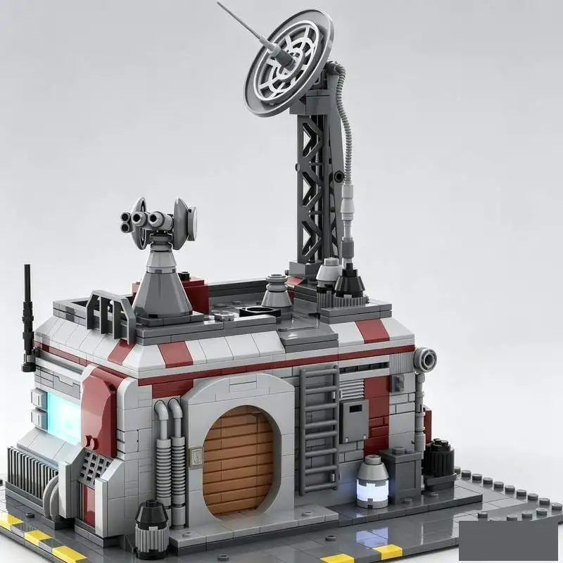 Фото НОВИНКА: Конструктор MOC «База-посадка клоун-солдатов» (1142 детали), научно-фантастическая модель, развивающая игрушка для самостоятельной сборки, подарок на день рождения, коллекционная серия №3