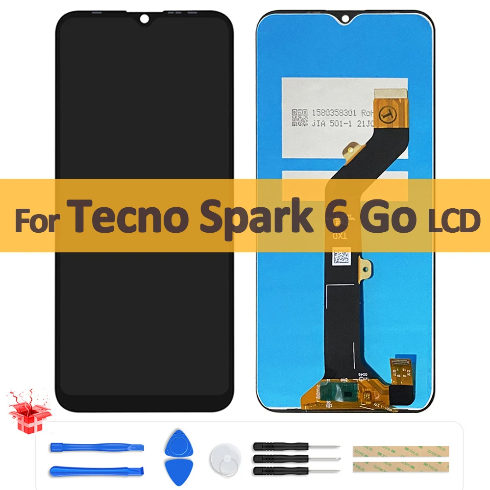 

6.52" Original LCD For Tecno Spark 6 Go KE5 LCD Display Touch Screen Panel Digitizer Assembly For Spark GO 2020 KE5S Replace